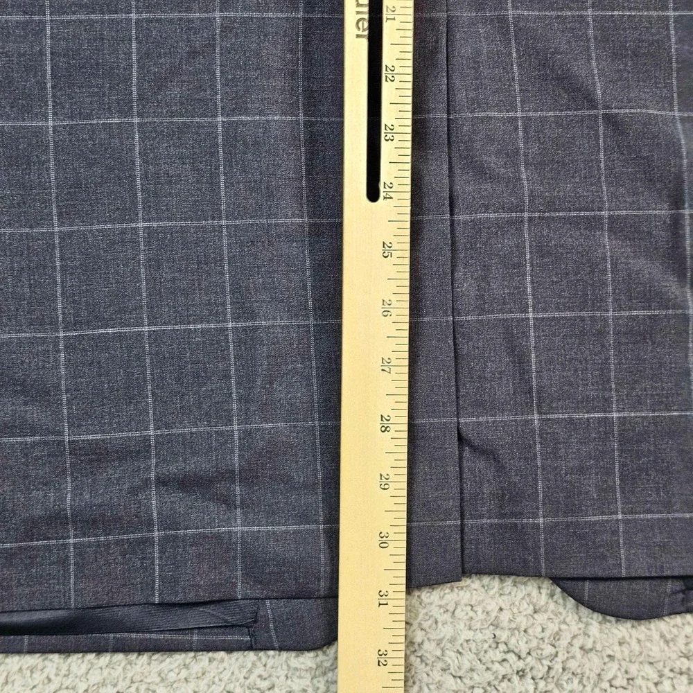 Jos. A. Bank Suit Jacket Mens 48R Gray Check 100% Wool Gordon Classic Fit